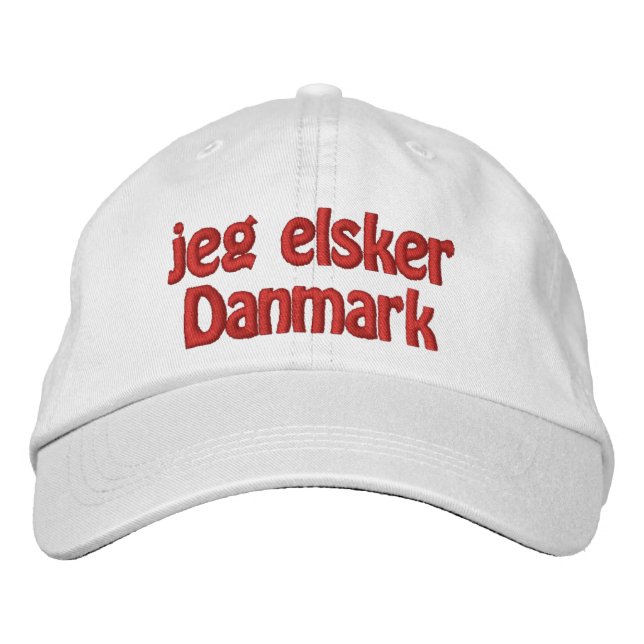 Boné Bordado Jeg Elsker Danmark (Frente)