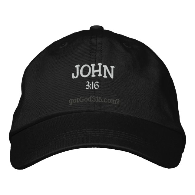 Boné Bordado JOHN gotGod316.com 3:16 Wool (Frente)