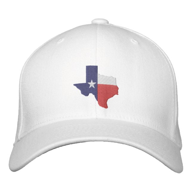 Boné Bordado Mapa de Sinalizador do Texas (Frente)