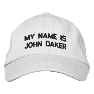 Boné Bordado MEU NOME É JOHN DAKER - Chapéu ajustável personali