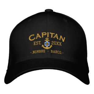 Boné Bordado Náutico ESPANHOL do EL Capitan personalizado