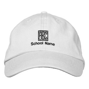 Boné Bordado Nome da Escola, Suas Iniciais - Chapéu bordado