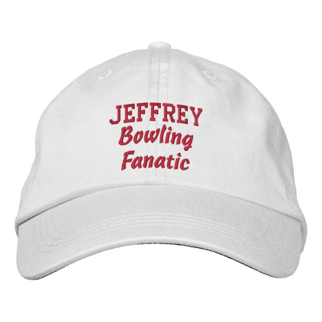 Boné Bordado Nome Personalizado Fanático da boliche (Frente)