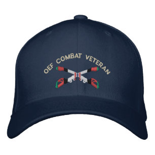 Boné Bordado OEF Combat Veterano Cavalaria Cruzada Sabers Hat