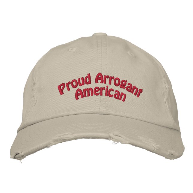 Boné Bordado Orgulho Arrogante Americano (Frente)