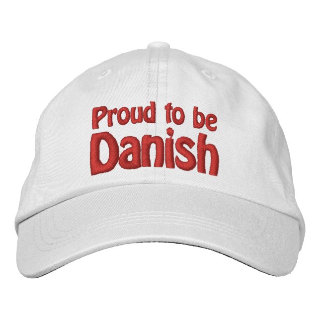 Boné Bordado Orgulhoso de ser dinamarquês (Frente)