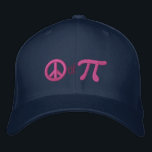 Boné Bordado Parte de torta como na paz do Pi<br><div class="desc">Um design lunático do bordado do Pi. Este boné de beisebol bordado costume está fazendo para um grande presente cómico para o matemático, geek, a mente inquisidora. Excelente para um estudante, um professor, um engenheiro ou qualquer um que tenham esta coisa com números. O design do bordado está disponível em...</div>