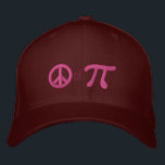 Boné Bordado Parte de torta como na paz do Pi<br><div class="desc">Um design lunático do bordado do Pi. Este boné de beisebol bordado costume está fazendo para um grande presente cómico para o matemático, geek, a mente inquisidora. Excelente para um estudante, um professor, um engenheiro ou qualquer um que tenham esta coisa com números. O design do bordado está disponível em...</div>