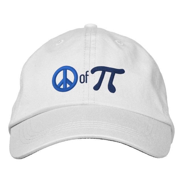 Boné Bordado Parte de torta como na paz do Pi (Frente)