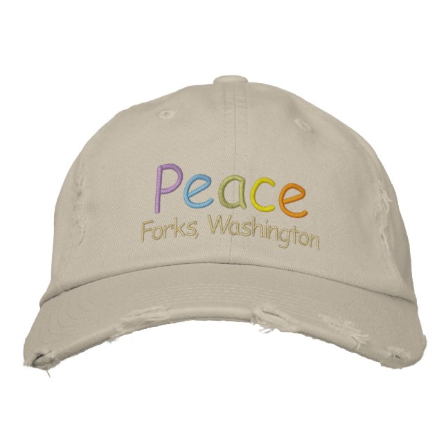 Boné Bordado Peace Forks, Washington Hat (Frente)