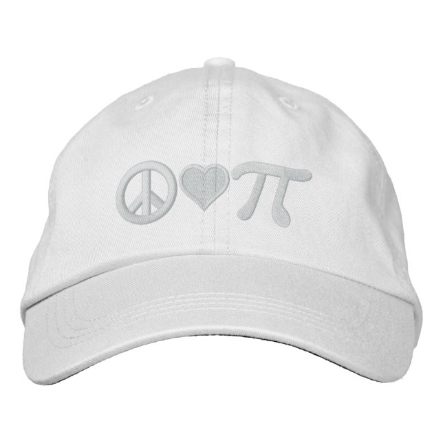 Boné Bordado Peace Love Pi (Frente)