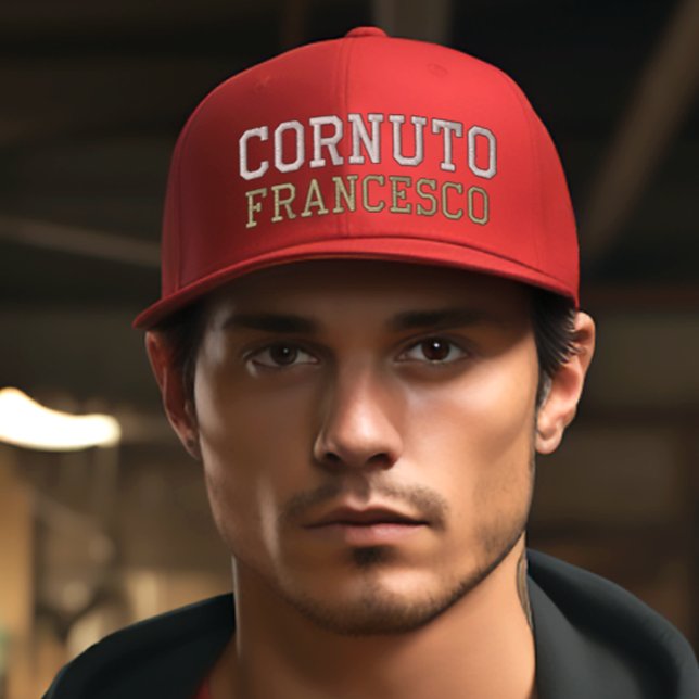 Boné bordado Personalizado Cornuto (Cornuto (Italian for Bad Boy) 
Funny Italian Embroidered Baseball Cap)