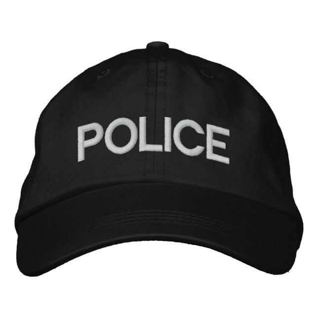 Boné Bordado POLÍCIA Hat Personalizada Ajustável (Frente)