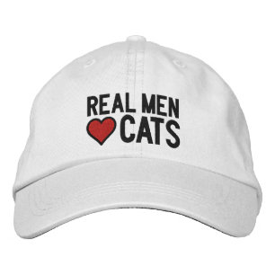 Boné Bordado Pontos reais dos gatos do amor dos homens