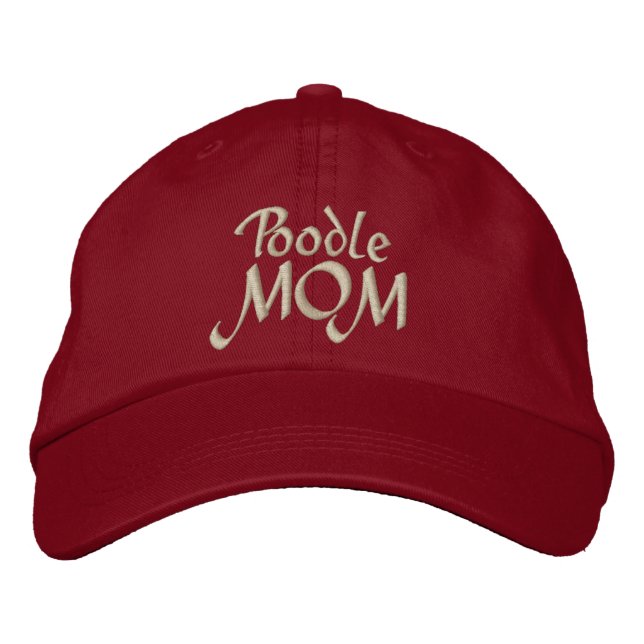 Boné Bordado Poodle MOM Gifts (Frente)