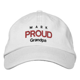 Boné Bordado PROUD GRANDPA Hat V07 Personalizado Ajustável