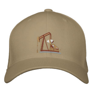 Boné Bordado Pumpjack do ouro