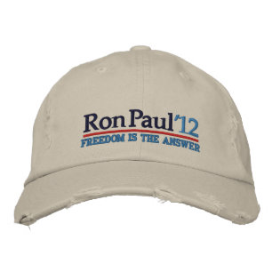 Boné Bordado Ron Paul' chapéu do estilo de 12 campanhas