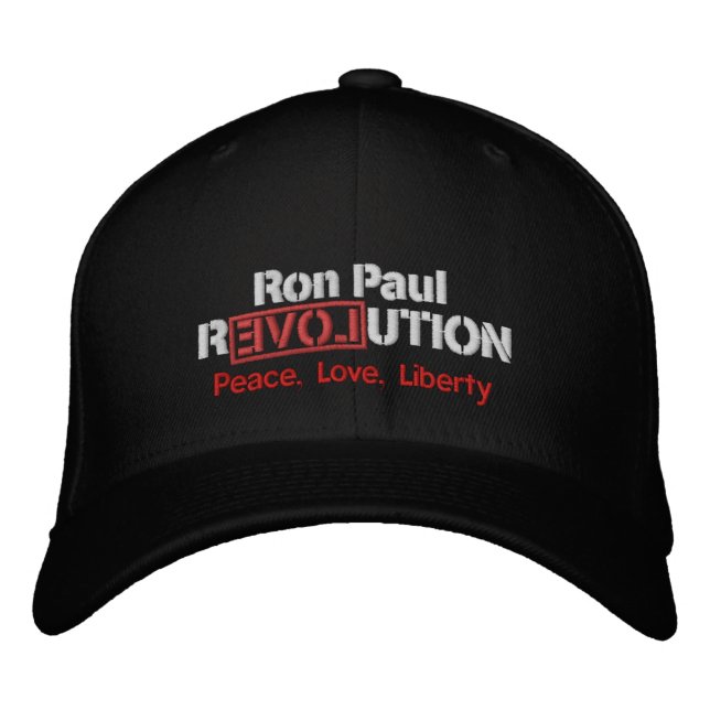 Boné Bordado Ron Paul Revolution bordou o chapéu (Frente)