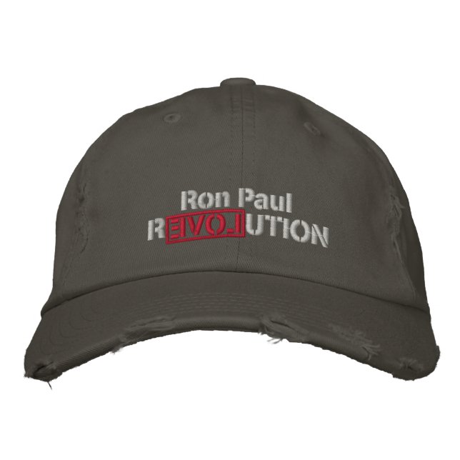 Boné Bordado Ron Paul Revolution bordou o chapéu (Frente)