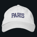 Boné Bordado Roxo PARIS em Branco<br><div class="desc">Algodão Branco bordado de púrpura escuro PARIS Hat. Faz um presente maravilhoso para quem ama Paris France! Se preferir ter o seu texto pessoal, selecione simplesmente o botão "Personalizar este modelo" para introduzir o texto personalizado. O bordado também é personalizável para outras opções de cores selecionando o botão da ferramenta...</div>
