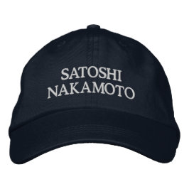 Boné Bordado Satoshi Nakamoto - Boné Bitcoin