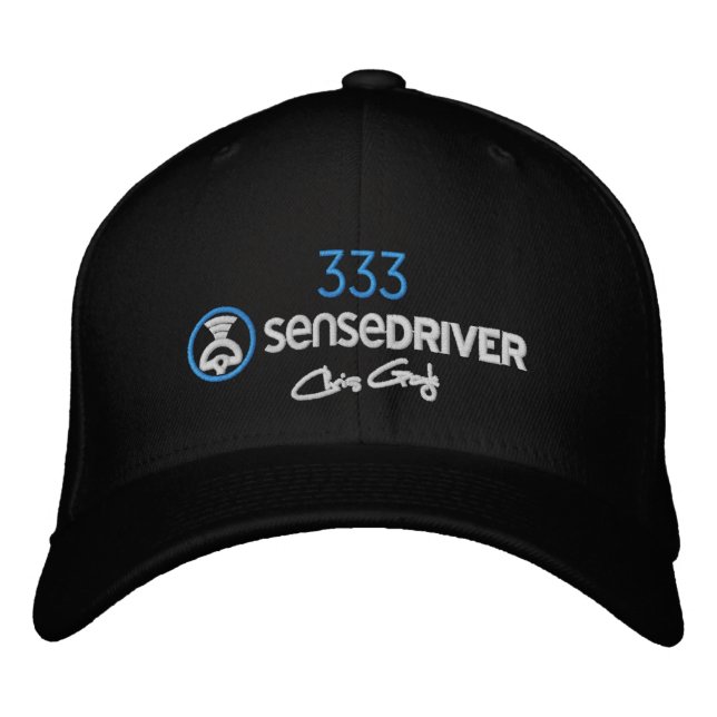 Boné Bordado SenseDriver + 333 Chris Gayle Hat (Frente)