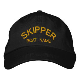 Boné Bordado Skipper & Boat Name Sailors Hat