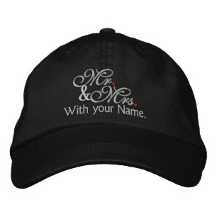 Boné Bordado Sr. e Sra. personalizados Marido Esposa Seu Dela