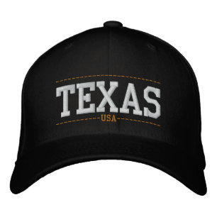 Boné Bordado Texas USA Embroiderado Zip Hats