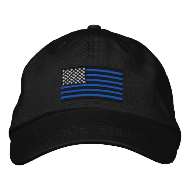Boné Bordado Thin Blue Lines American (Frente)