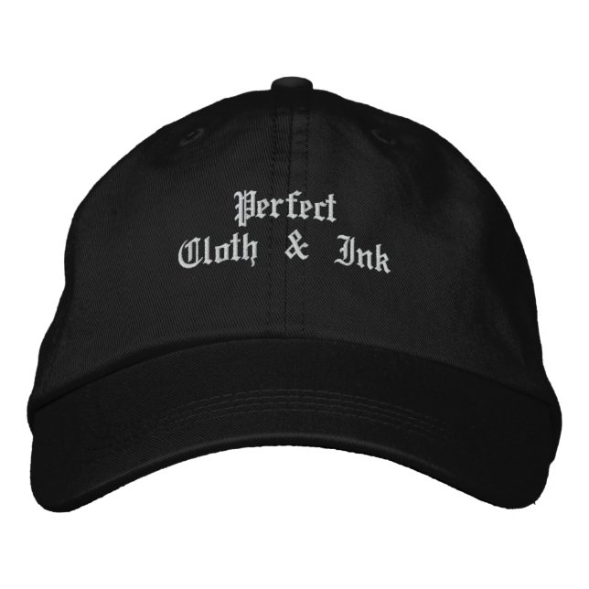 Boné Bordado Tinta e Vestuário Perfeitos (Frente)