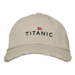 Boné Bordado Titanic Hat com logotipo de linha White Star