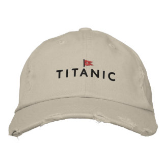 Boné Bordado Titanic Hat com logotipo de linha White Star