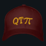 Boné Bordado Torta de Cutie como em Q T Pi<br><div class="desc">Um design lunático do bordado do Pi. Este boné de beisebol bordado costume está fazendo para um grande presente cómico para o matemático, geek, a mente inquisidora. Excelente para um estudante, um professor, um engenheiro ou qualquer um que tenham esta coisa com números. O design do bordado está disponível em...</div>