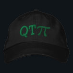 Boné Bordado Torta de Cutie como em Q T Pi<br><div class="desc">Um design lunático do bordado do Pi. Este boné de beisebol bordado costume está fazendo para um grande presente cómico para o matemático, geek, a mente inquisidora. Excelente para um estudante, um professor, um engenheiro ou qualquer um que tenham esta coisa com números. O design do bordado está disponível em...</div>
