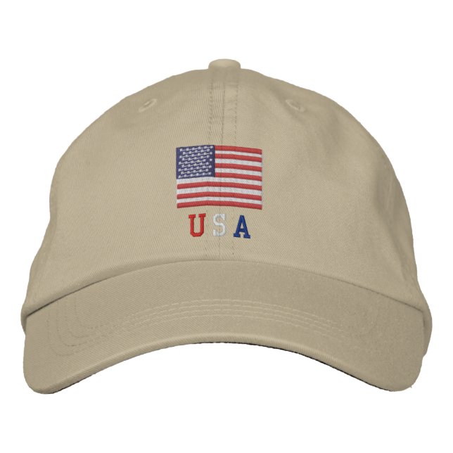 Boné Bordado USA American Flag Hat - 4 de julho (Frente)