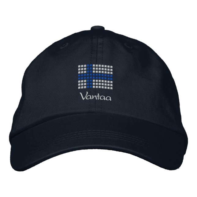 Boné Bordado Vantaa hattu - Bandeira finlandesa Hat (Frente)