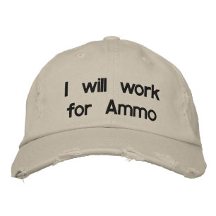 Boné Bordado Vou trabalhar para Ammo.