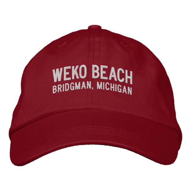 Boné Bordado Weko Beach Michigan (Frente)