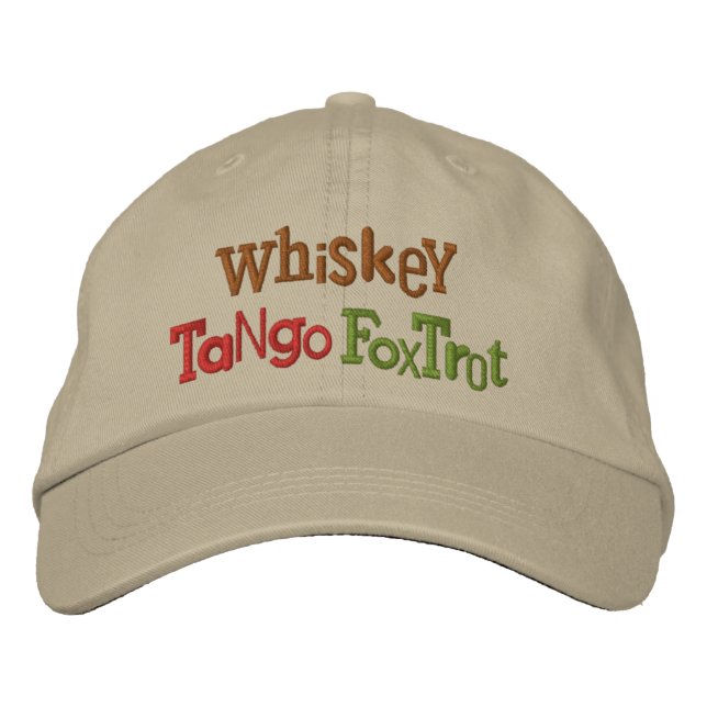 Boné Bordado Whiskey Tango Foxtrot Eclectic Embroiderme Hat (Frente)