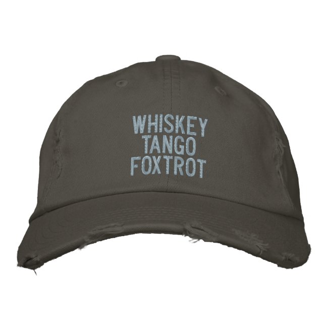 Boné Bordado Whiskey Tango Foxtrot Pilot Hat (Frente)
