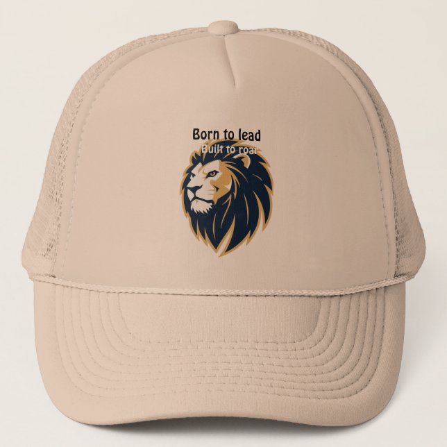 Boné Born to Lead. Built to Roar. Lion Face Trucker Hat (Frente)