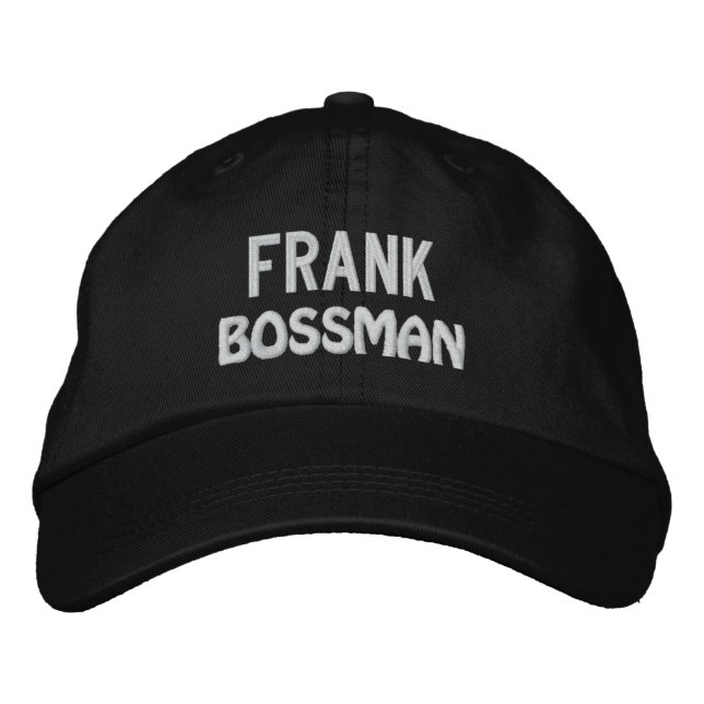 Boné Bóssman engraçado com o nome personalizado V17 (Frente)