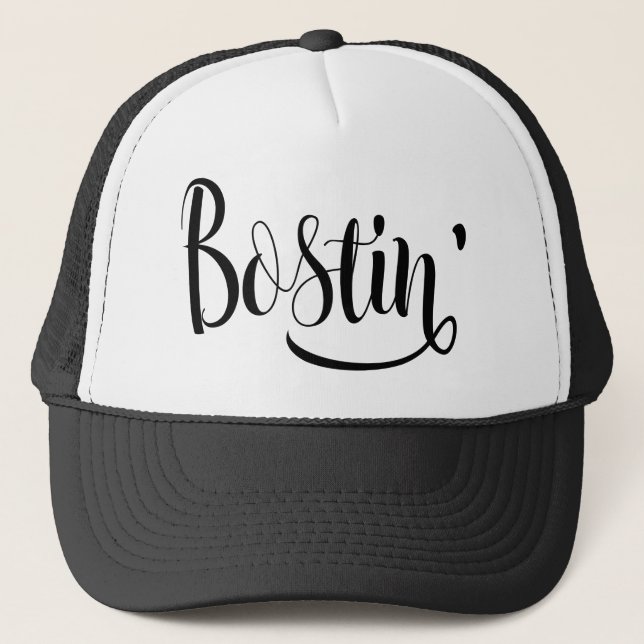 Boné Bostin' Birmingham Black Country Slang Trucker Hat (Frente)