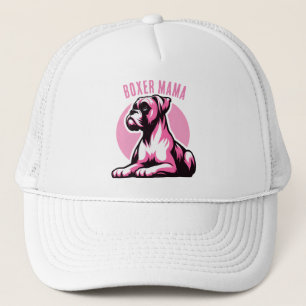 Boné Boxer Mama: Cachorro Rosa Bonito Silhueta Cachorro