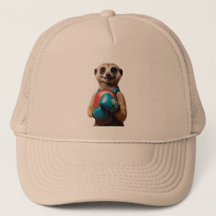 Boné Boxing Meerkat Sports Trucker Hat - Engraçado esti