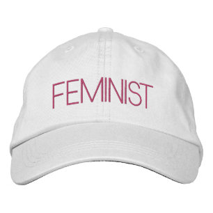 Boné Branca rosa-quente feminista