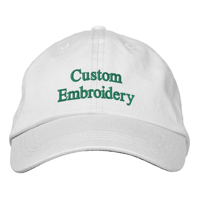 Boné Branco Bordado Personalizado (Frente)