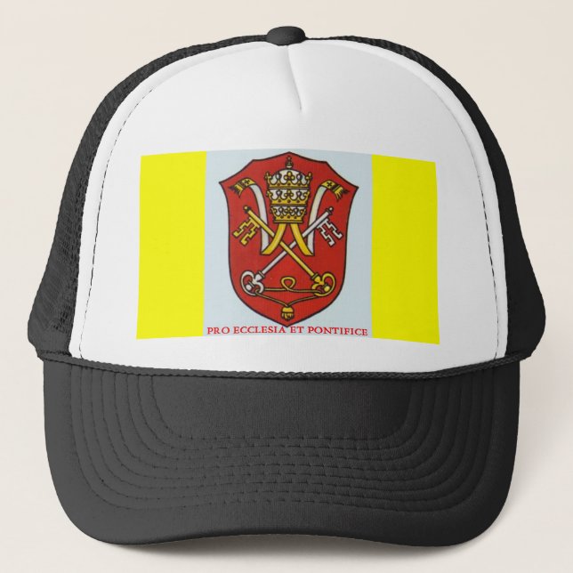 BONÉ BRASÃO CATÓLICA TRADICIONAL PAPAL (Frente)